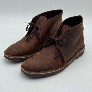 Clarks Desert Boot Evo Beeswax Leather Brown Mens Chukka Ankle Boots Size 10.5